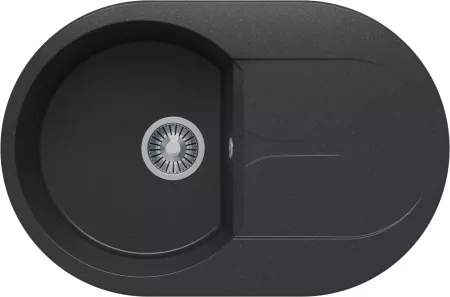 Мойка Polygran Atol-760 черный (760x500 мм) 679016