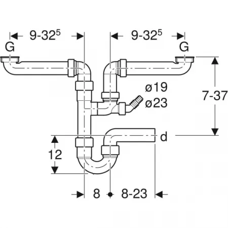 Сифон Geberit 152.886.11.1 (d 40 мм)