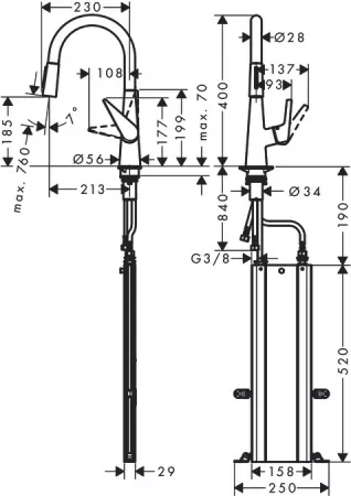 Смеситель Hansgrohe Talis 73851800 под сталь
