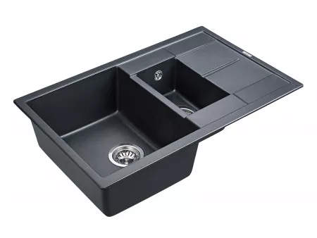 Мойка Paulmark Feste PM237850-BLM черный металлик (775x495 мм)
