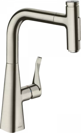 Смеситель Hansgrohe Metris Select 73817800 под сталь