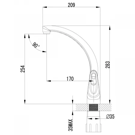 Смеситель Lemark Luna LM4155C хром