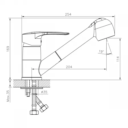 Смеситель Decoroom DR70023 хром