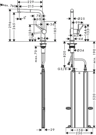 Смеситель Hansgrohe Talis 72809800 под сталь