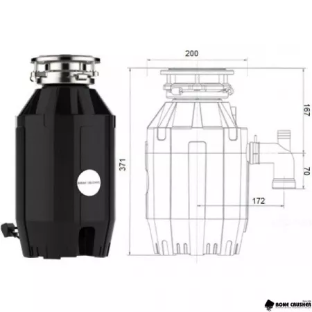 Измельчитель пищевых отходов Bone Crusher 910 (BC910-AS)