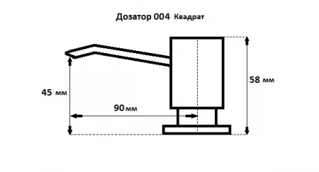 Дозатор GranFest Квадрат 004 графит (004 граф)