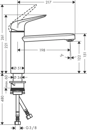Смеситель Hansgrohe Focus 71806800 под сталь