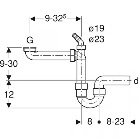 Сифон Geberit 152.885.11.1 (d 40 мм)