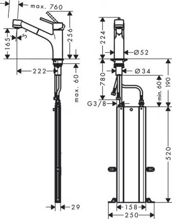 Смеситель Hansgrohe Talis 73860000 хром
