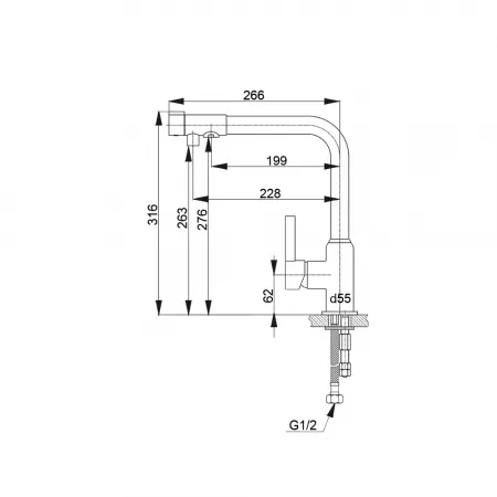 Смеситель Raiber RF6701 хром