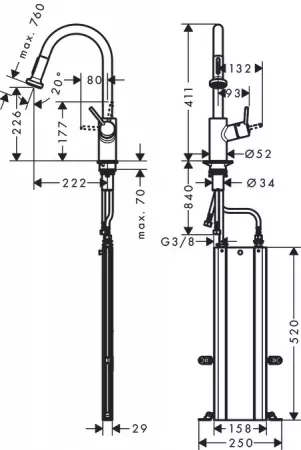 Смеситель Hansgrohe Talis 73863000 хром