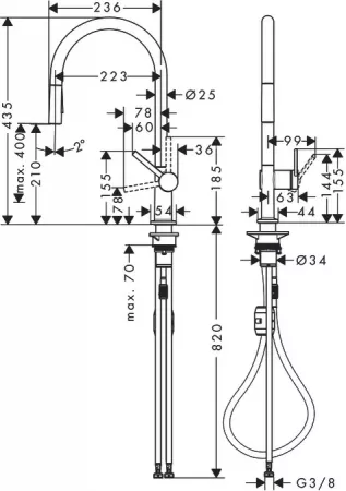 Смеситель Hansgrohe Talis 72800800 под сталь