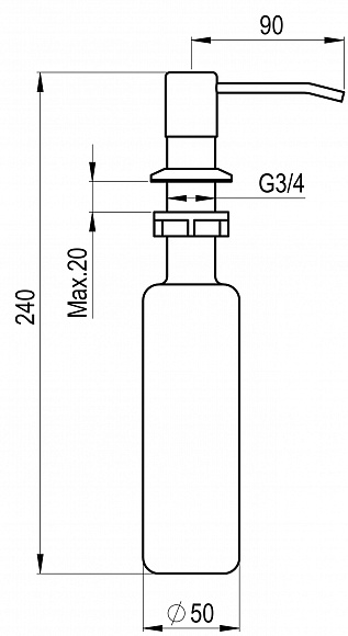 Дозатор Granula GR-1403 алюминиум