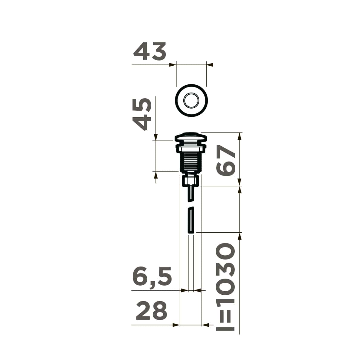 Кнопка для измельчителя Omoikiri SW-01 AB античная латунь 4996040