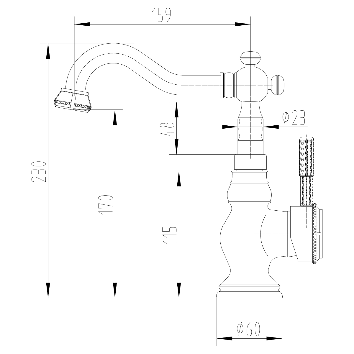 Смеситель Lemark Jasmine LM6644B бронза