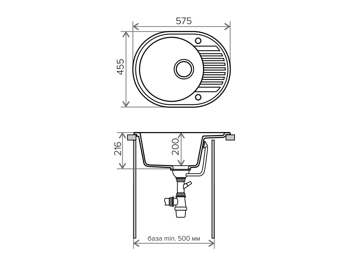 Мойка Tolero Classic R-122 белый (575x575 мм) 765933
