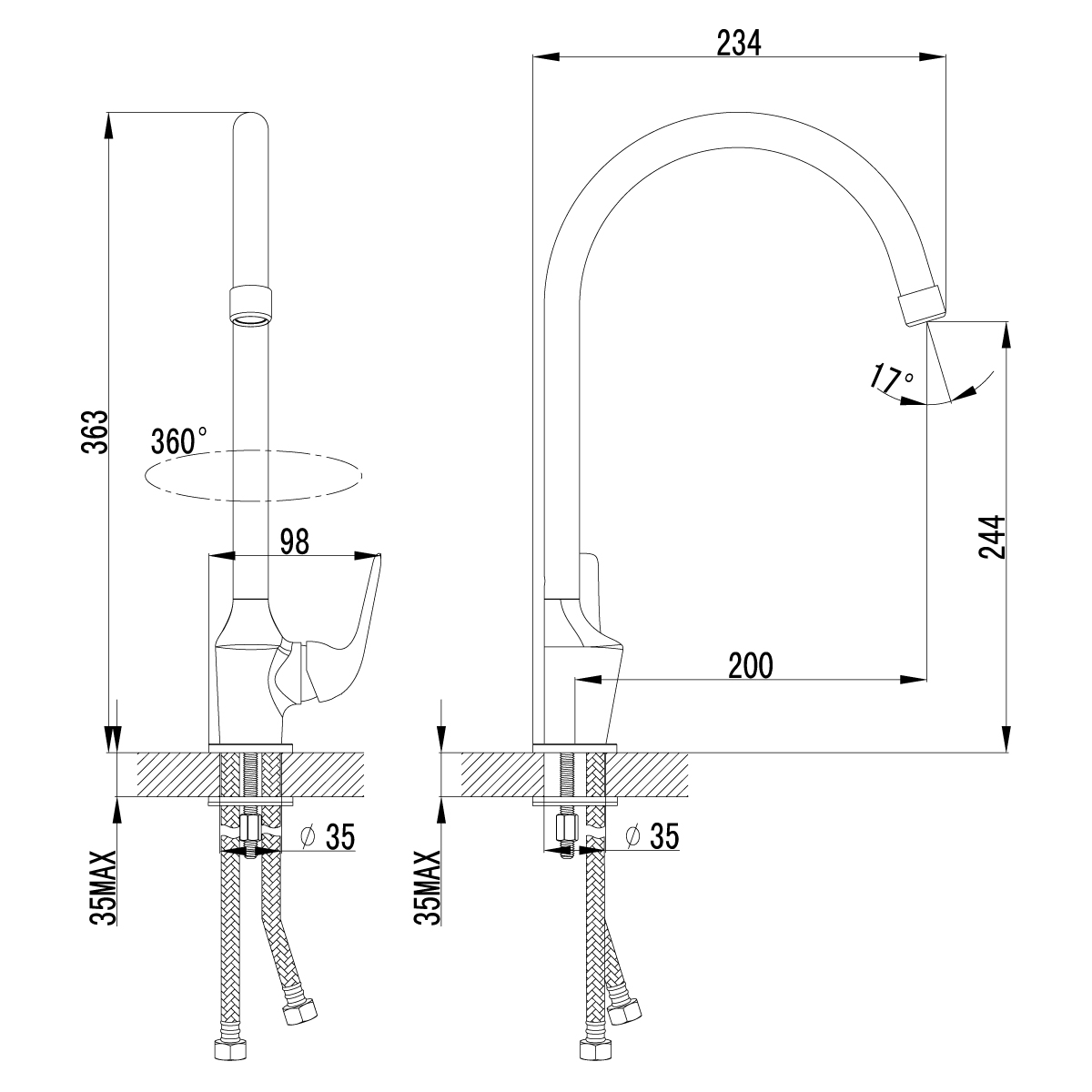 Смеситель Lemark Plus Advance LM1205C хром