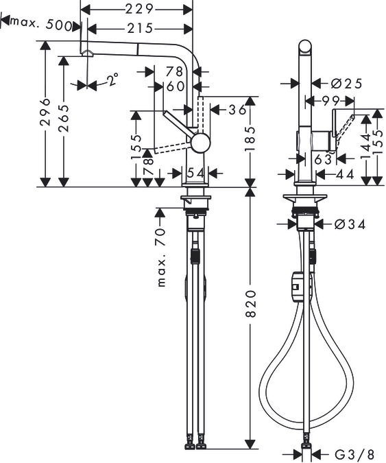 Смеситель Hansgrohe Talis 72808000 хром