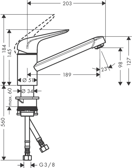 Смеситель Hansgrohe Focus 71808000 хром