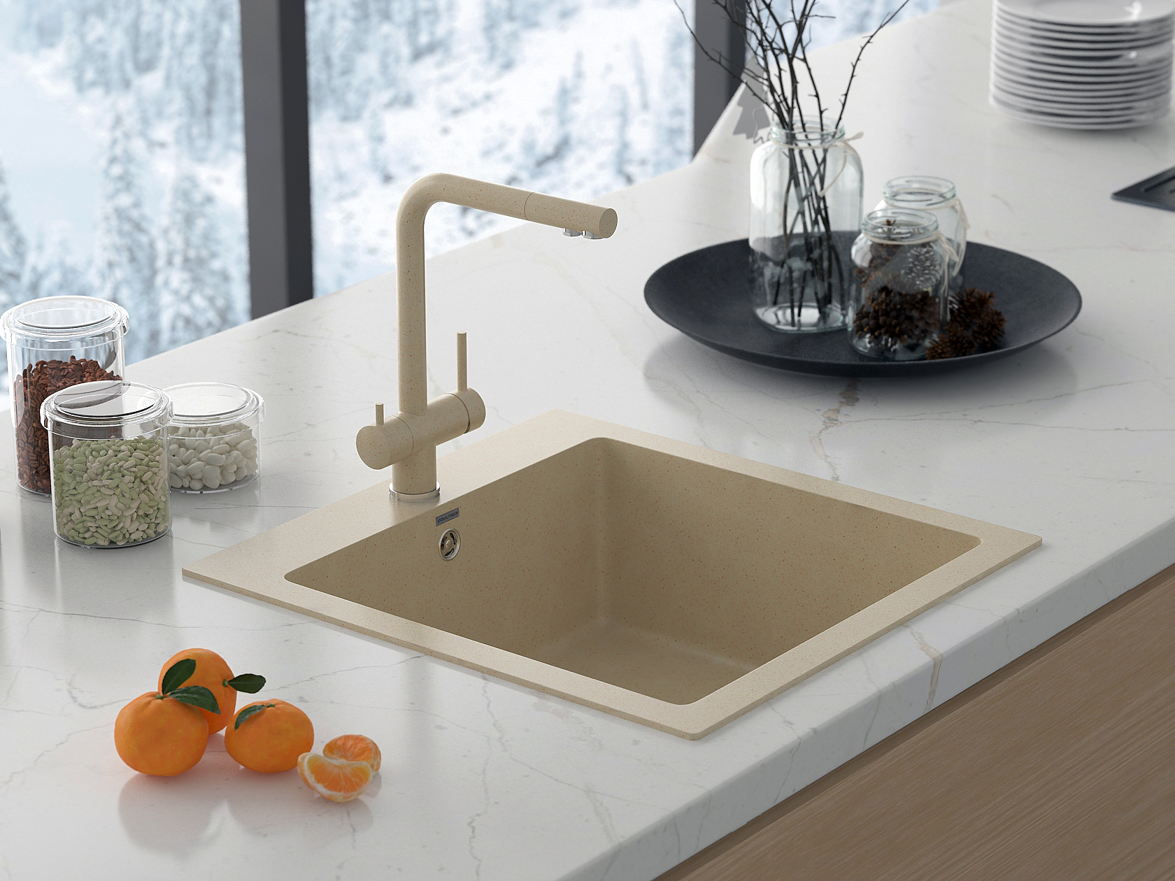 Смеситель Paulmark Skalen Sk213020-328 бежевый
