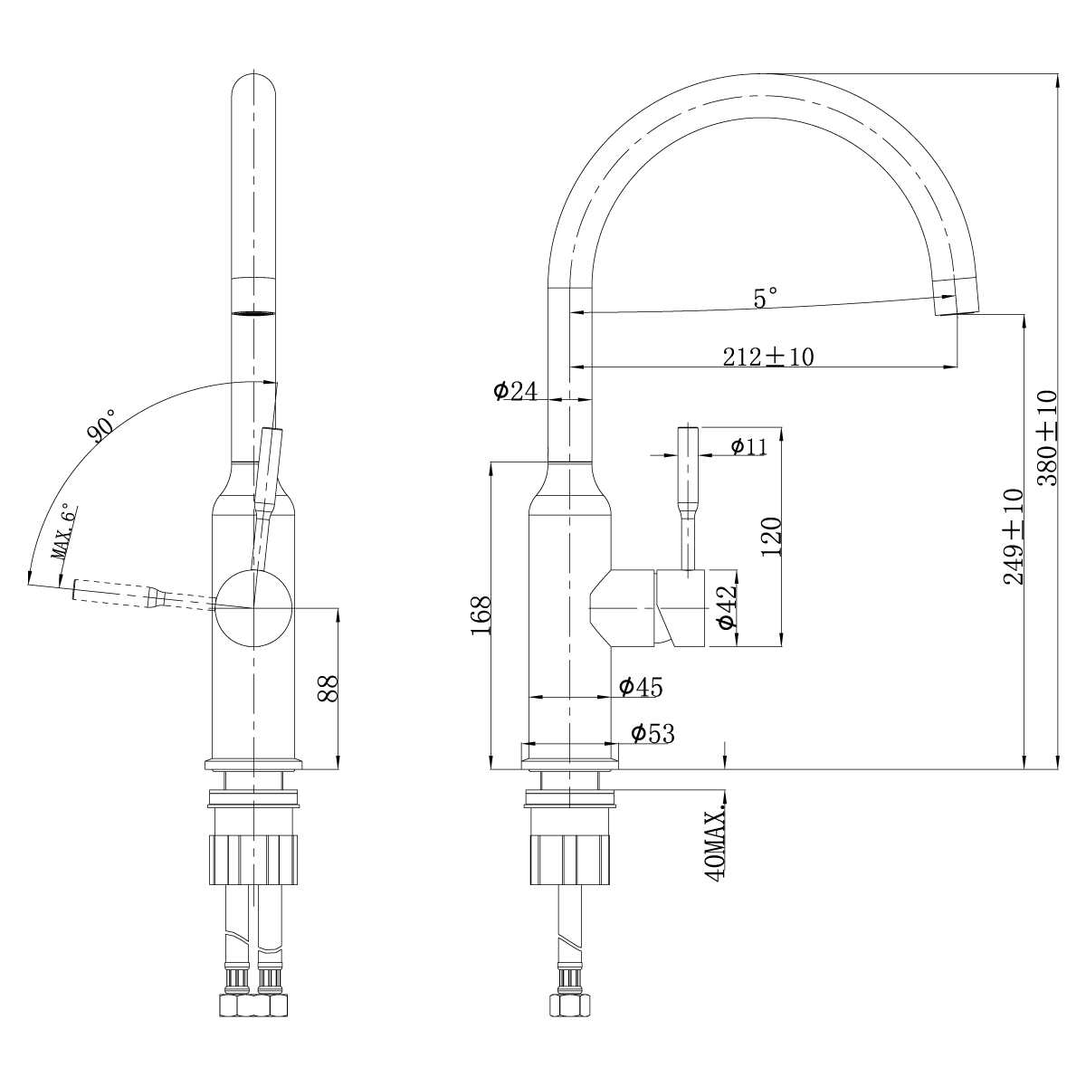 Смеситель Lemark Expert LM5079S матовый