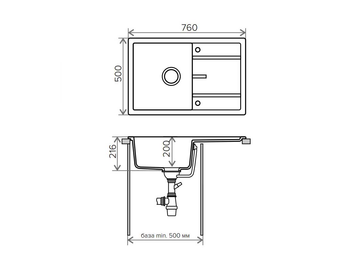 Мойка Tolero Classic R-112 сафари (760x500 мм) 765728