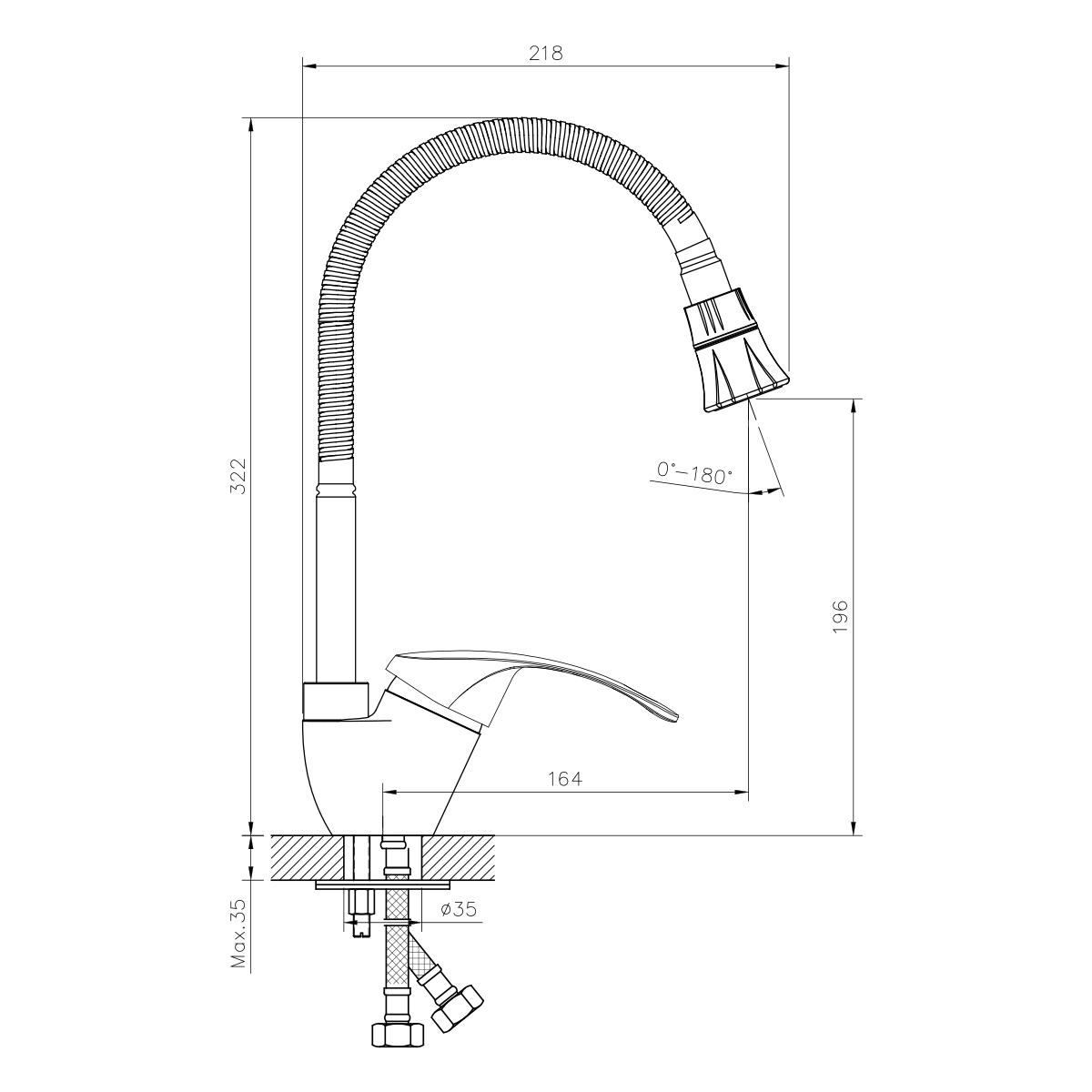 Смеситель Decoroom DR71022 хром