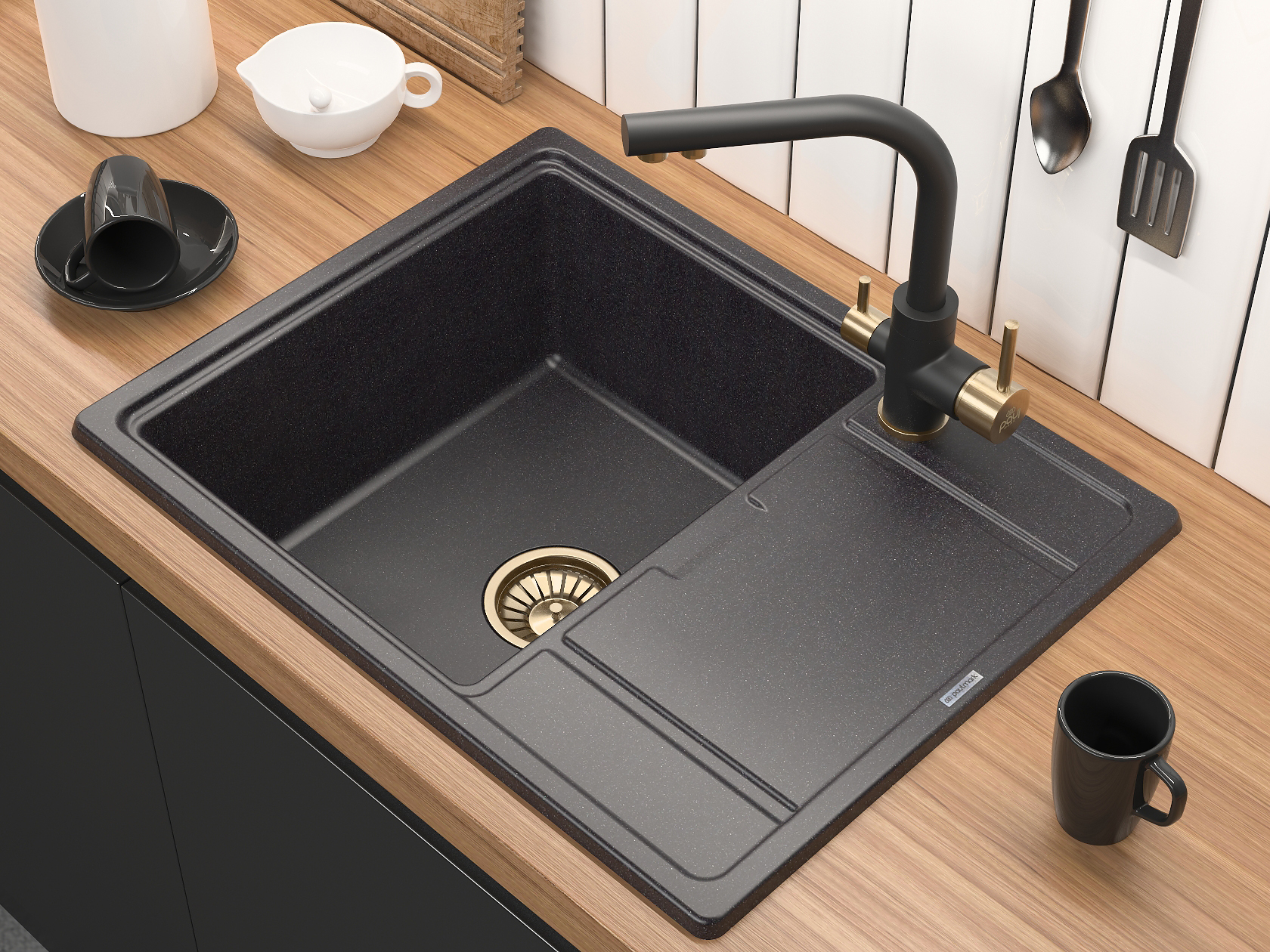 Мойка Paulmark Weimar PM216550-BL черный (650x500 мм)