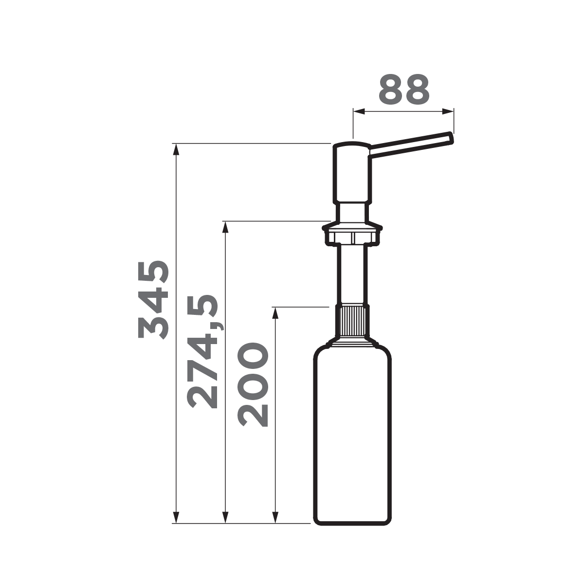 Дозатор Omoikiri OM-02-GR leningrad grey 4995036