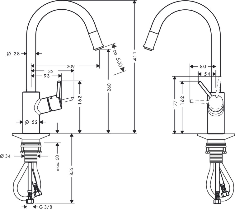 Смеситель Hansgrohe Talis 14872000 хром