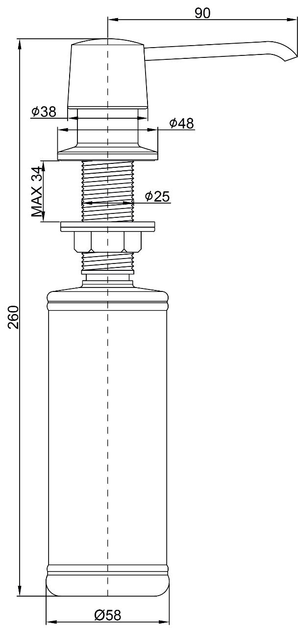 Дозатор Paulmark Sauber D001-401 антрацит