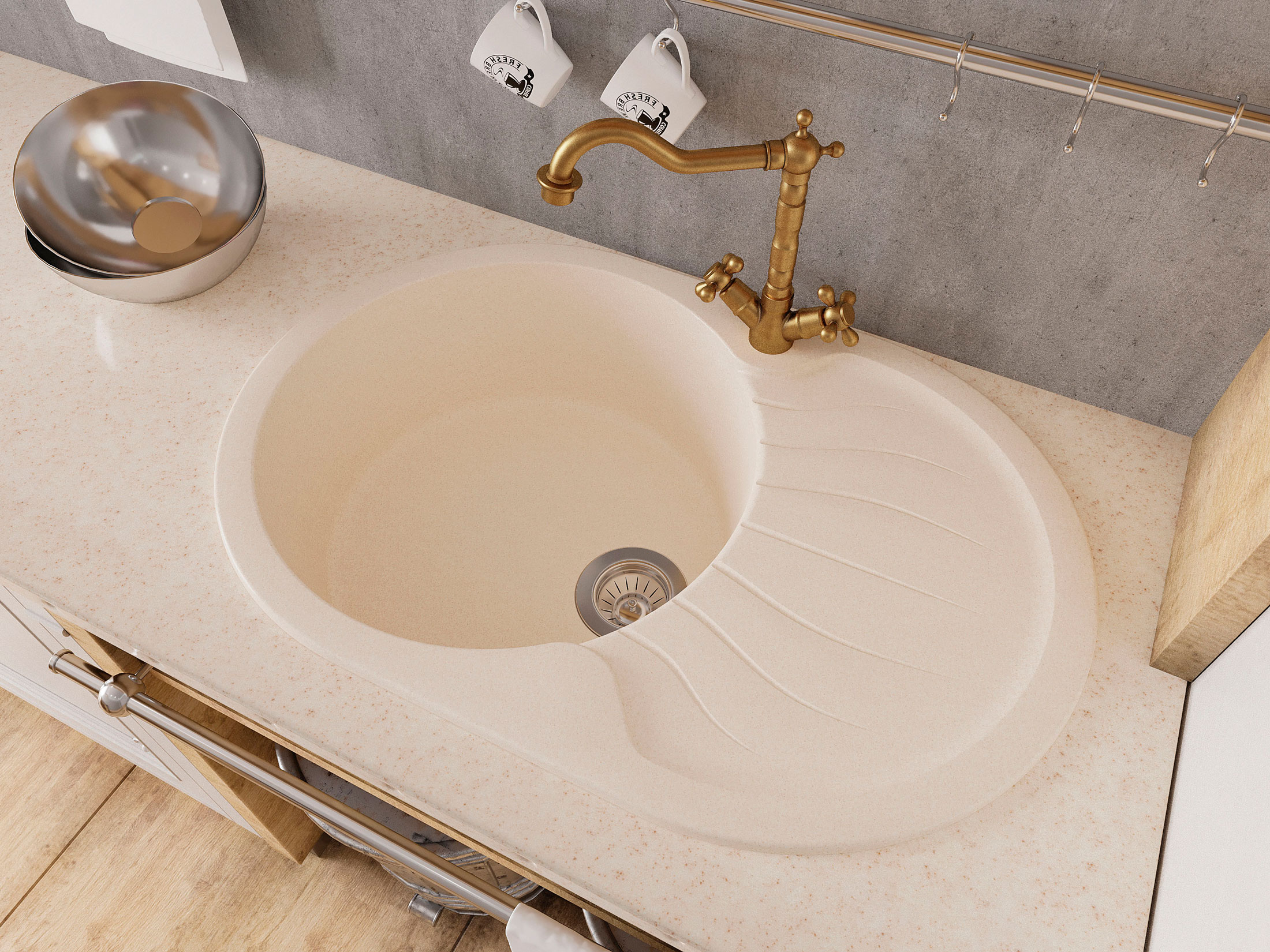 Мойка Dr. Gans Берта-760 терракота 25.040.C0760.406 (760x510 мм)