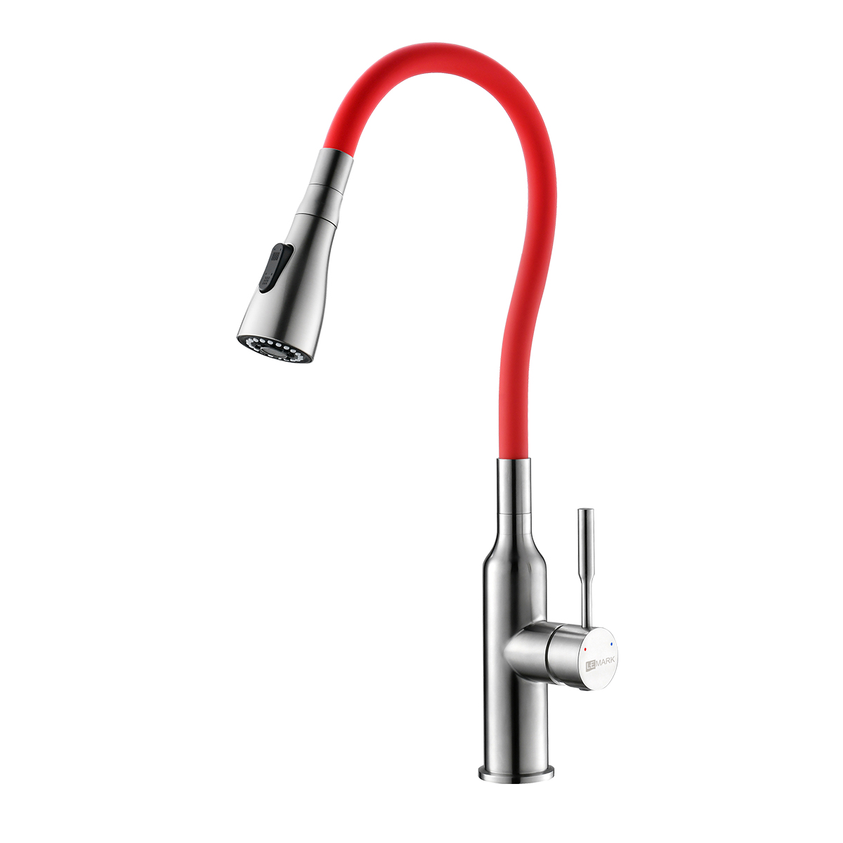Смеситель Lemark Expert LM5082S-Red матовый/красный