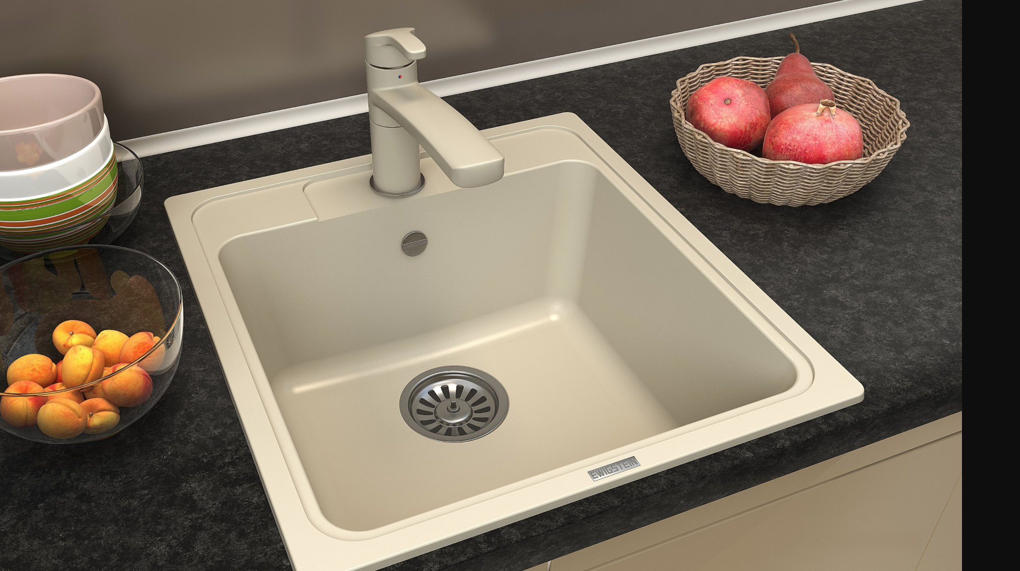 Мойка Ewigstein Elegant 50 шоколад (470x510 мм) E- 50 шоколад