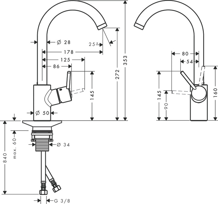 Смеситель Hansgrohe Talis 14870000 хром