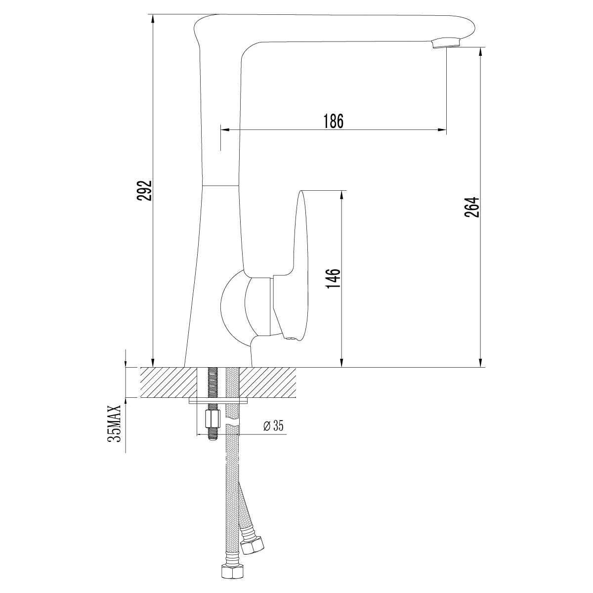 Смеситель Lemark Status LM4405C хром