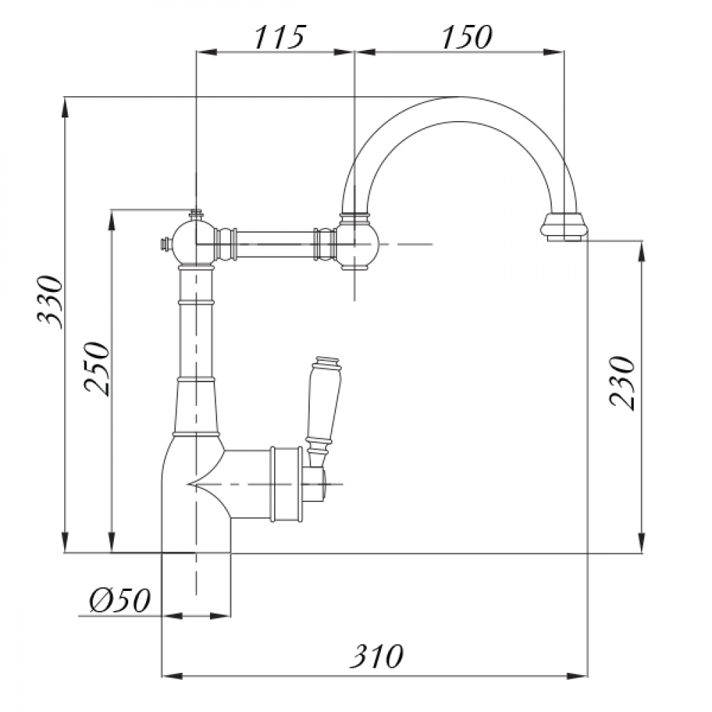 Смеситель Migliore Ermitage ML.CUC-7085.BI.BR бронза