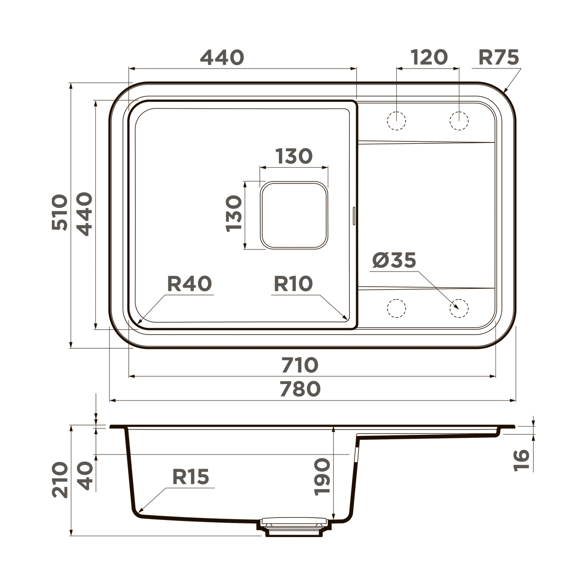 Мойка Omoikiri Tasogare 78-PA пастила (780x510 мм) 4993746