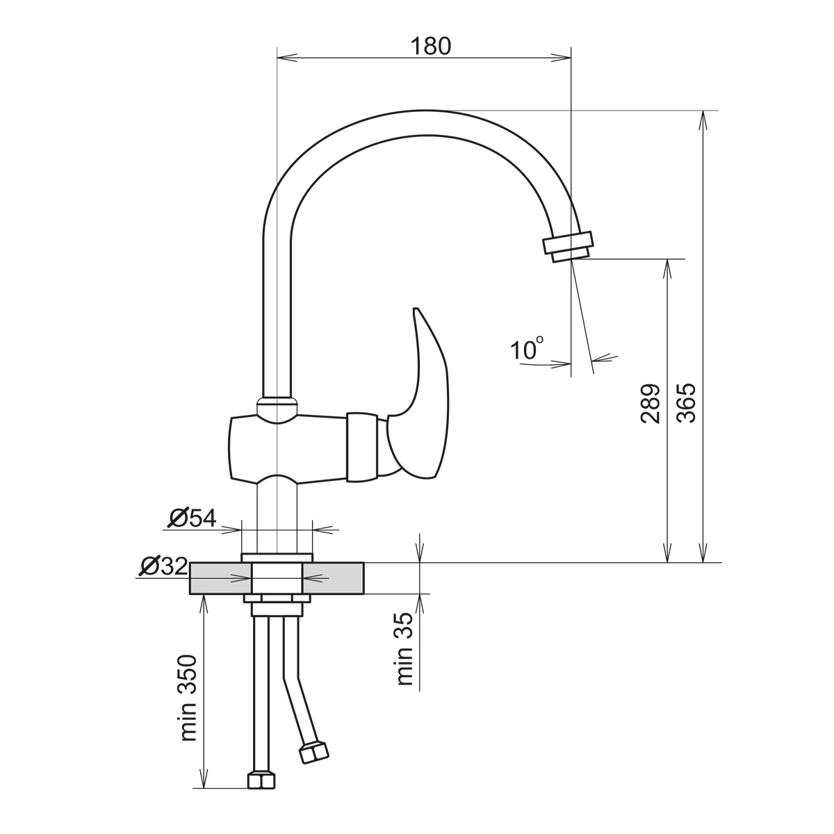 Смеситель AquaGranitEx C-5035 (331) белый
