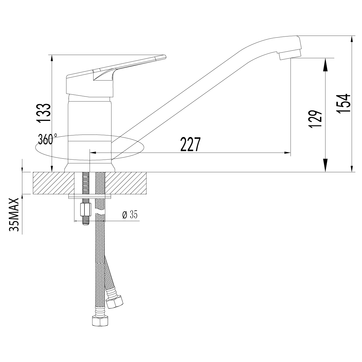 Смеситель Lemark Luna LM4104C хром