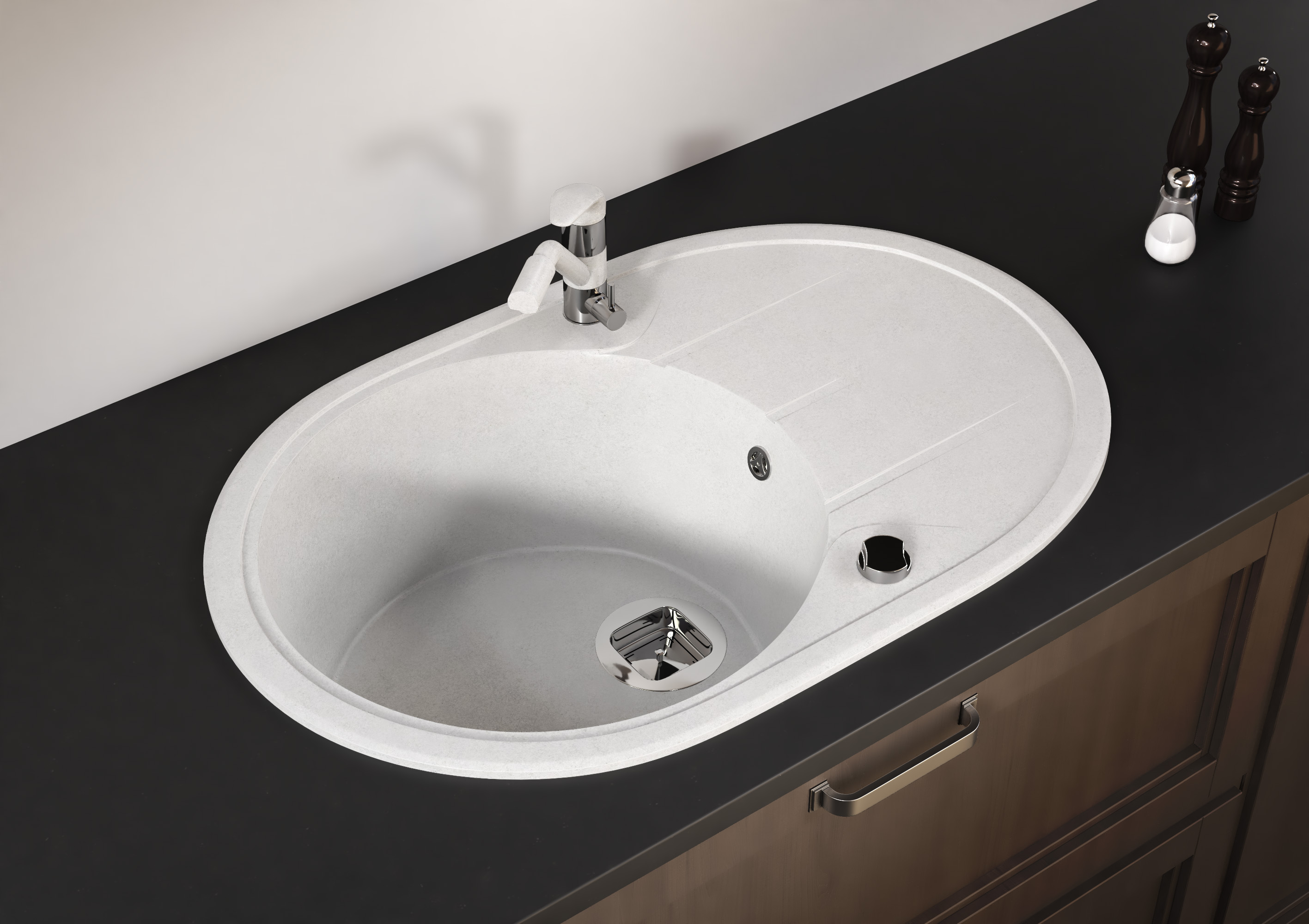 Мойка Tolero Classic R-116 серый металлик (775x500 мм) 472977