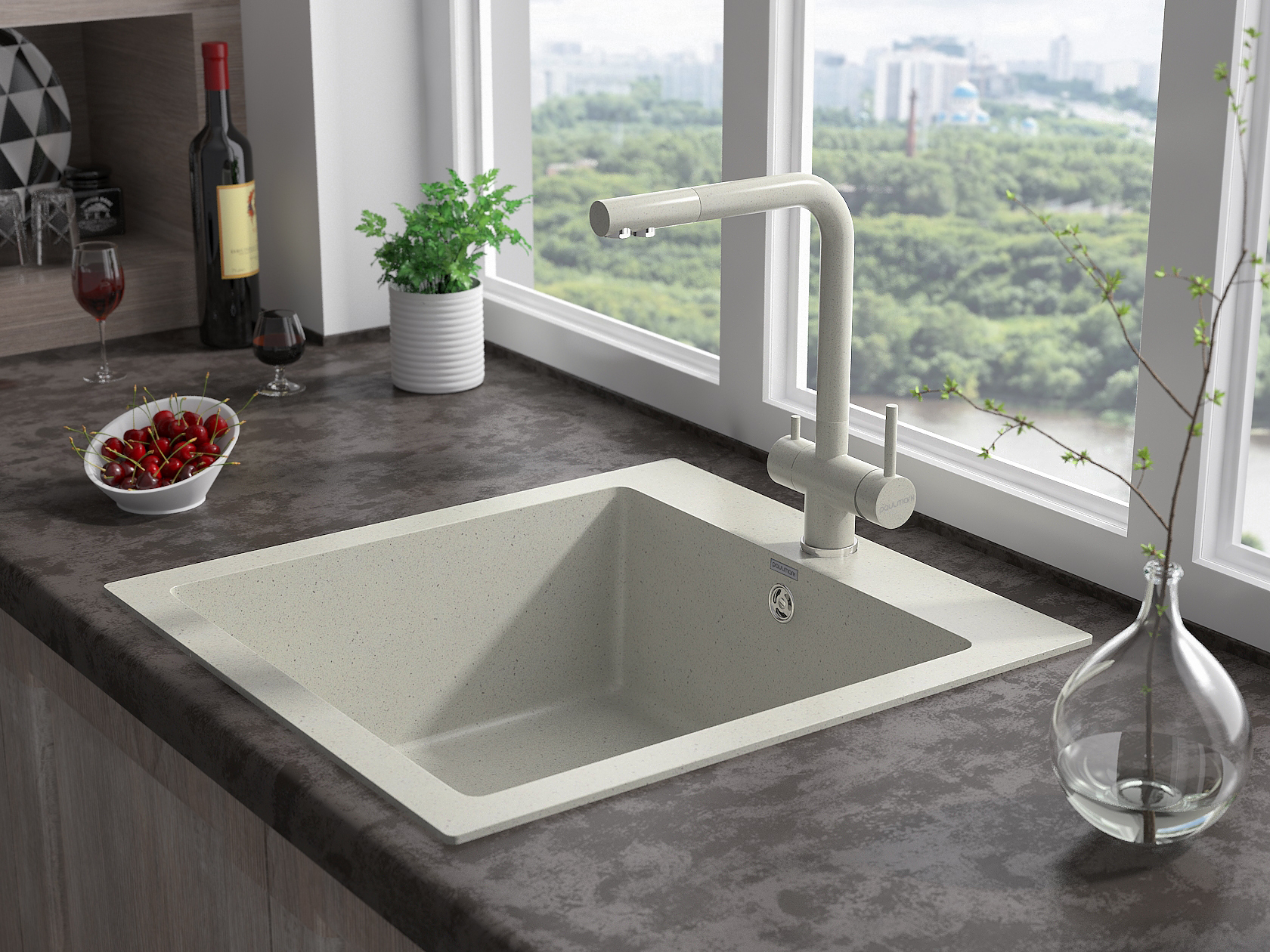 Смеситель Paulmark Skalen Sk213020-310 серый