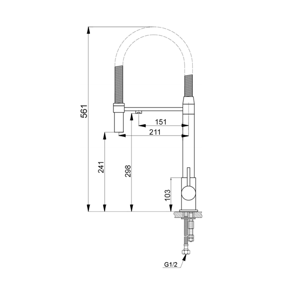 Смеситель Raiber RF6601 хром