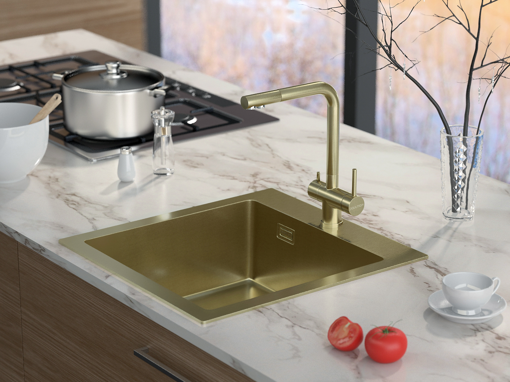 Смеситель Paulmark Skalen Sk213020-BR бронза