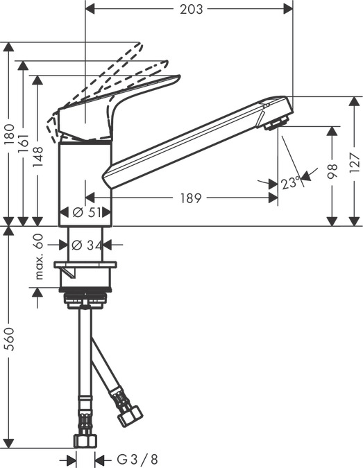 Смеситель Hansgrohe Focus 71818800 под сталь