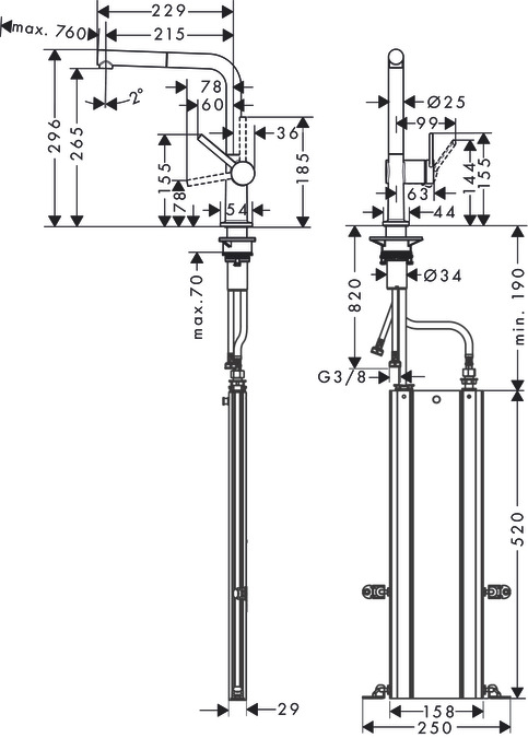 Смеситель Hansgrohe Talis 72809800 под сталь