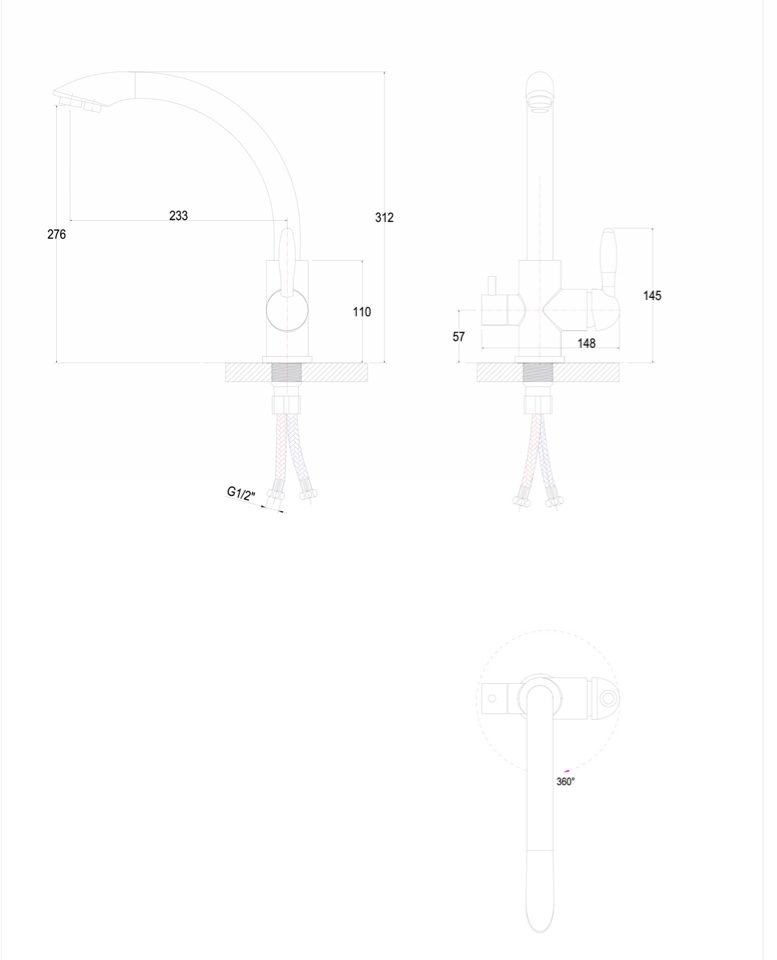 Смеситель Paulmark Essen Es213001-401 антрацит