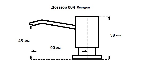 Дозатор GranFest Квадрат 004 графит (004 граф)