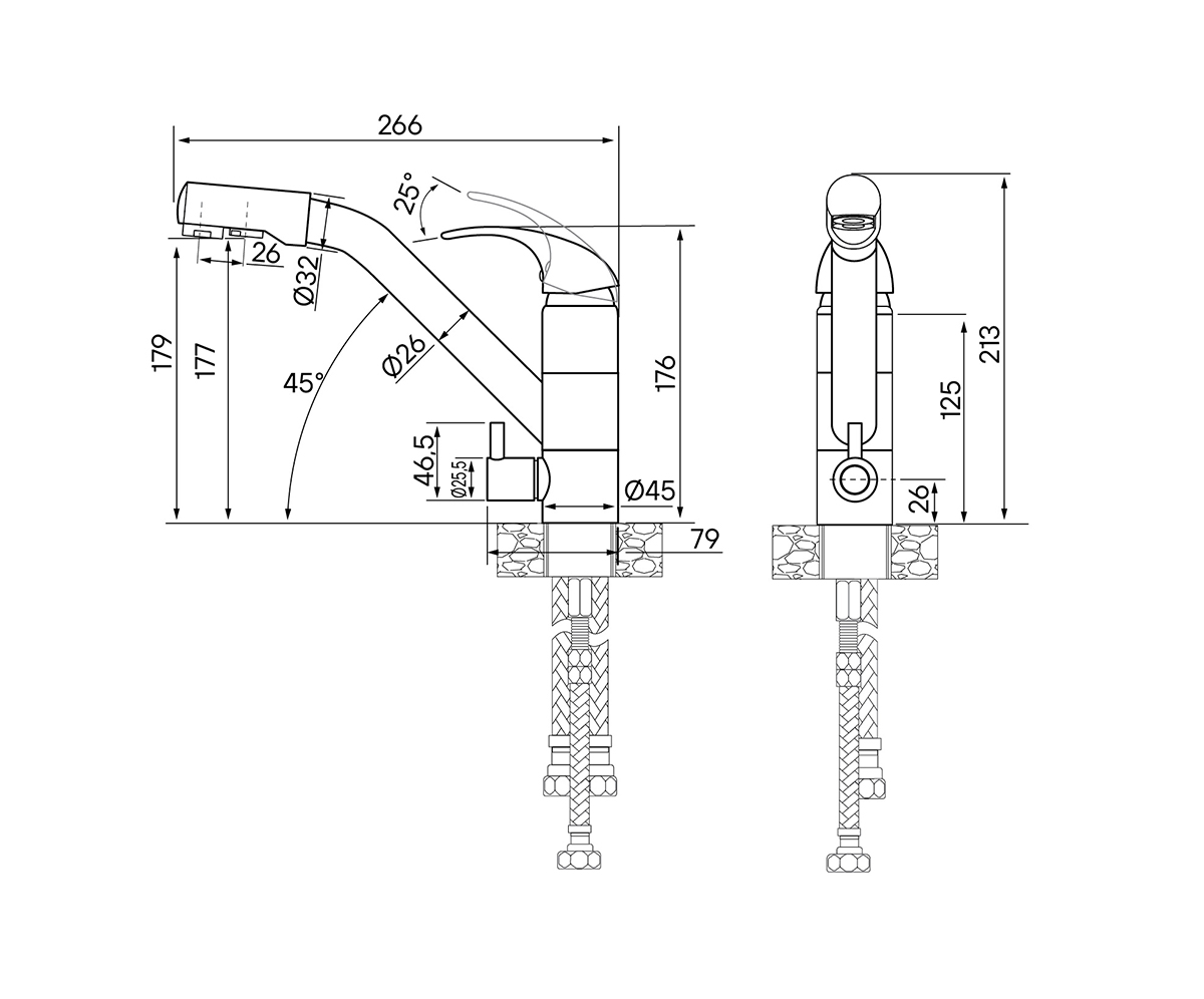 Смеситель Paulmark Hessen He213017-302 песочный