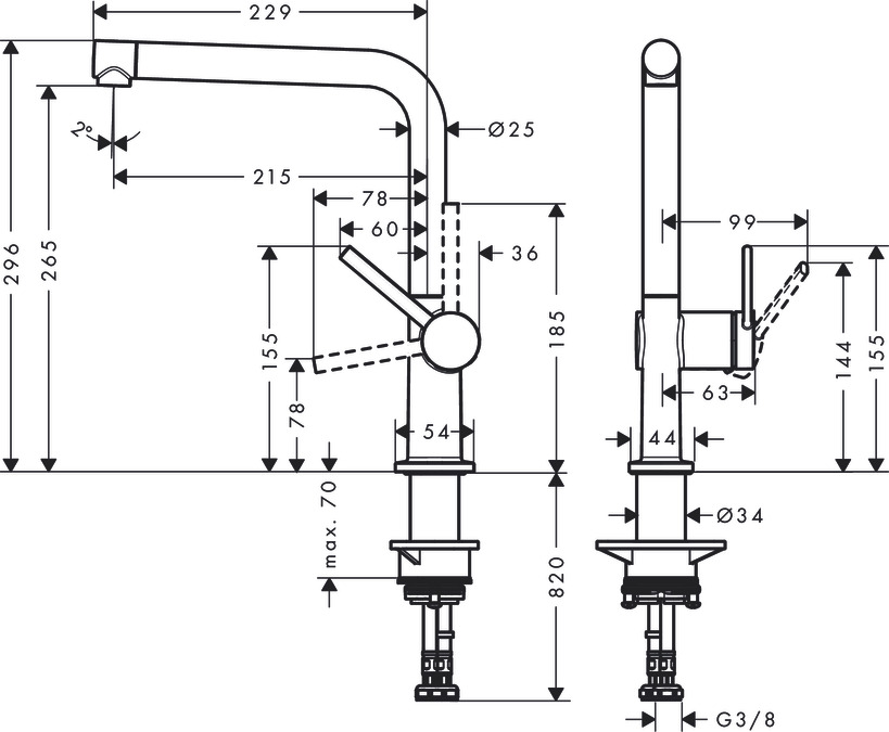 Смеситель Hansgrohe Talis 72840000 хром